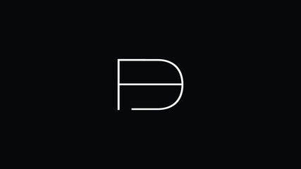 Alphabet icon logo of FD letter