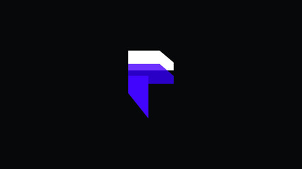 Alphabet icon logo of  F letter