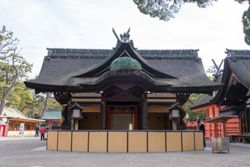 Sumiyoshi taisha Shrine in Osaka, Japan. It is the main shrine of all the Sumiyoshi shrines in Japan.