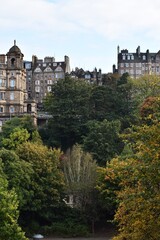 Naklejka premium Paisaje de ciudad en Escocia