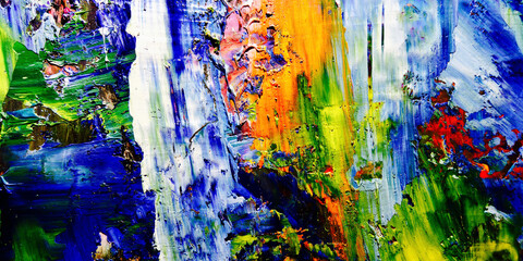 Colorful abstract background wallpaper. Modern motif visual art.  Mixtures of oil paint. Trendy...