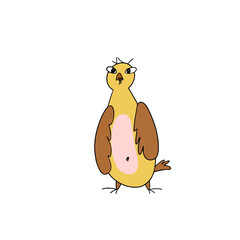 Obraz premium cartoon cute chicken 