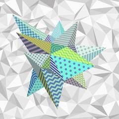 Abstract geometric modern asymmetric form design