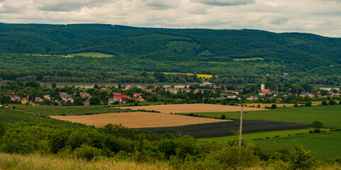 Fototapeta na wymiar Hungary, 2020, Danube-bend landscape near Zebegény