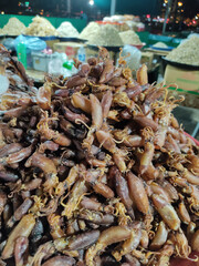 Salted fish, such as kippered herring or dried and salted cod