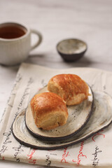 Bolen Pisang or Banana Wrapped with Puff Pastry, Typically Food from Bandung. Popular as Bolen Bandung