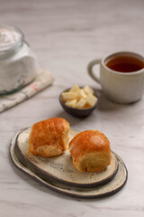 Bolen Pisang or Banana Wrapped with Puff Pastry, Typically Food from Bandung. Popular as Bolen Bandung