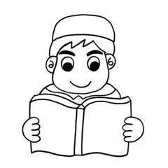 boys are learning to read the Quran