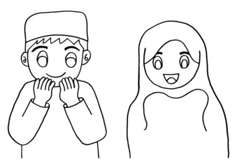 boys and gilrs praying, coloring sheets.