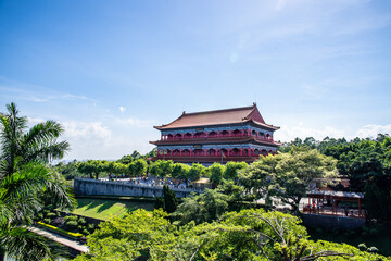 Fototapeta na wymiar Lotus Zen Temple in Lianhuashan Park, Panyu, Guangzhou, China