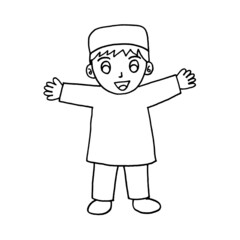 happy boys welcome a good day