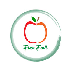 Vector logo fruit design in eps 10. Simple template and ready to use.