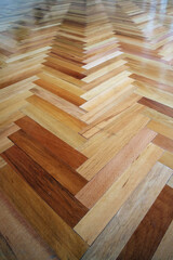 Naklejka na ściany i meble Fragment of wooden various tones parquet floor