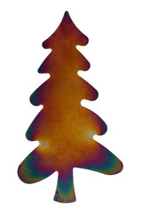 Retro bronze distressed Christmas tree