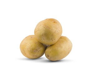 potatoes isolated on white background.clipping path