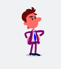 Businessman doubting in isolated vector illustrations
