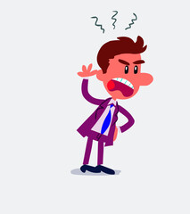 Indigned businessman in isolated vector illustrations

