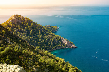 Beautifull Turkish demi-island in the Mediterranean Sea