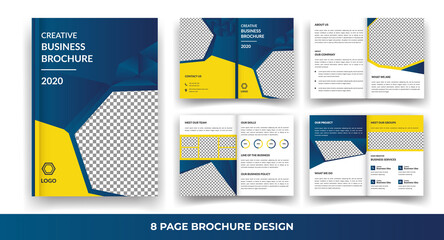 Creative Colorful Bi Fold Brochure Design & magazine cover page design template