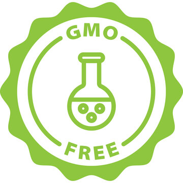 gmo free green icon stamp rounded 