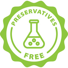 preservatives free green icon stamp rounded 