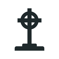Obraz premium Grave icon flat. Illustration isolated vector sign symbol 
