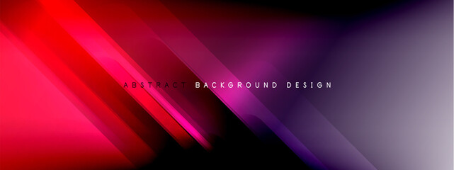 Motion concept neon shiny lines on liquid color gradients abstract backgrounds. Dynamic shadows and lights templates for text