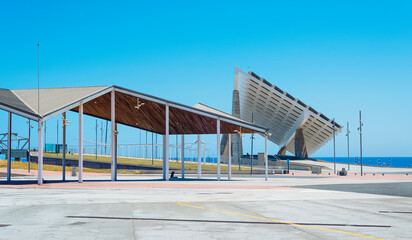 Parc del Forum public park in Barcelona, Spain