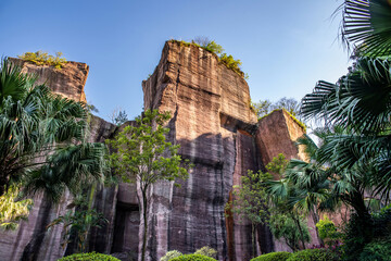 Fototapeta premium Danxia Landform of Yanziyan in Lianhuashan Park, Panyu, Guangzhou, China