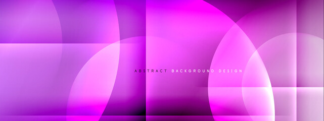 Vector abstract background - circle and cross on fluid gradient with shadows and light effects. Techno or business shiny design templates for text