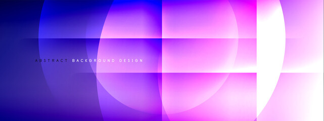 Vector abstract background - circle and cross on fluid gradient with shadows and light effects. Techno or business shiny design templates for text