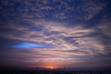 sunset over the sea