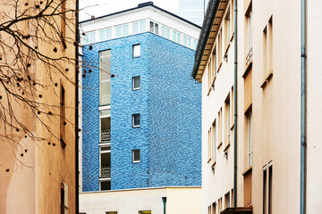 Street view of Downtown Frankfurt, Germany