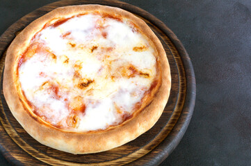 Traditional Italian dish, delicious pizza Margarita.