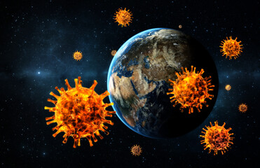 Virus greift die Erde an