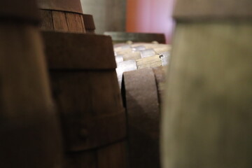 wooden barrel 