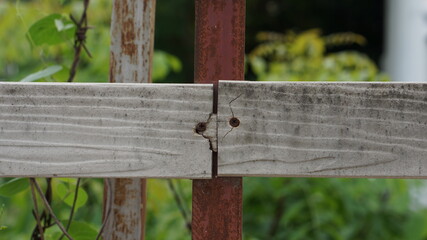 sign on fence