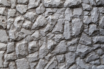 Masonry wall texture. Black grey stones and rocks of different shape, dark grey background 