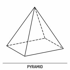 Pyramid outline icon