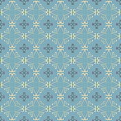 Vintage background pattern. Retro seamless pattern. Background for fabric, tile, interior design or wallpaper. Vector background image