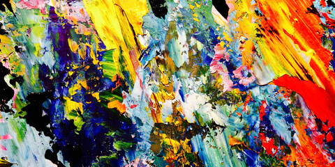 Colorful abstract background wallpaper. Modern motif visual art.  Mixtures of oil paint. Trendy...