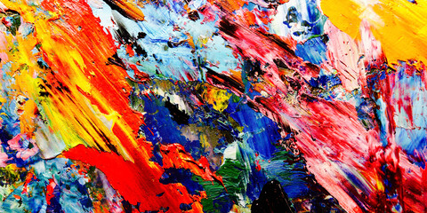 Colorful abstract background wallpaper. Modern motif visual art.  Mixtures of oil paint. Trendy...