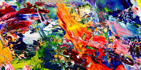 Colorful abstract background wallpaper. Modern motif visual art.  Mixtures of oil paint. Trendy...