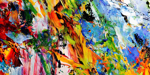 Colorful abstract background wallpaper. Modern motif visual art.  Mixtures of oil paint. Trendy...