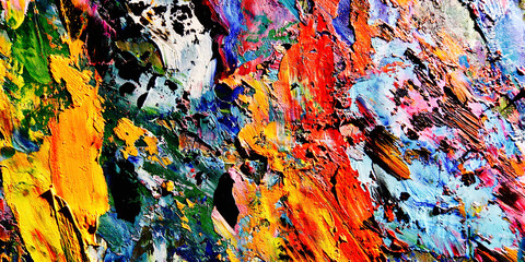 Colorful abstract background wallpaper. Modern motif visual art.  Mixtures of oil paint. Trendy...