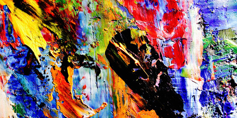 Colorful abstract background wallpaper. Modern motif visual art.  Mixtures of oil paint. Trendy...