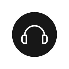 Headphones icon vector. Headset sign