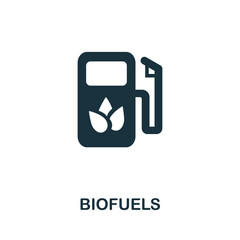 Fototapeta premium Biofuels icon. Simple element from alternative energy collection. Creative Biofuels icon for web design, templates, infographics and more