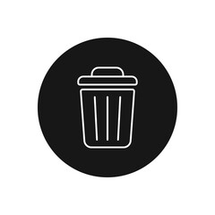 Trash can icon vector. Garbage sign
