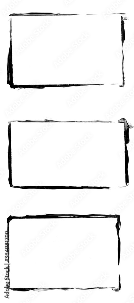 Poster set of black frames isolated on white background
